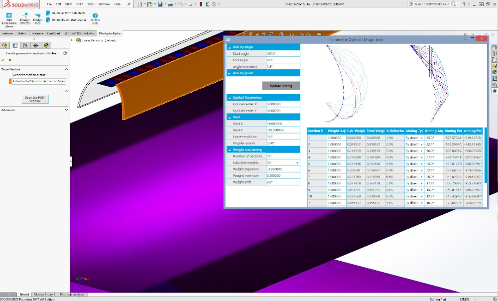 Photopia™ Horticulture Optical Design Software with SOLIDWORKS AddIn®